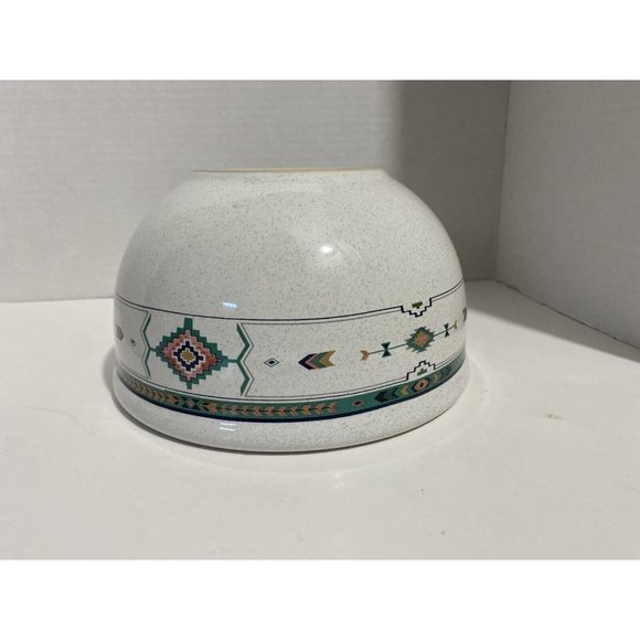 Vintage Studio Nova Adirondack Pattern Aztec Speckled 7" Medium Mixing Bowl - Picture 3 of 6